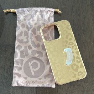 Loopy Case Gold Leopard iPhone 13 Pro Case